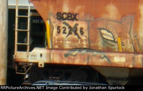 SCBX 52226, close up of car number